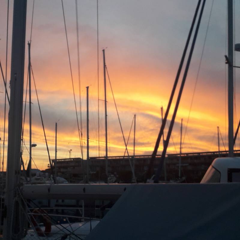 Tramonto a marina capo nord