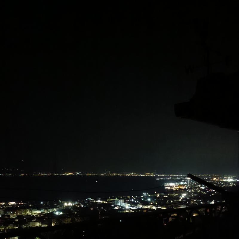 Stretto di messina di notte vista pellaro rc