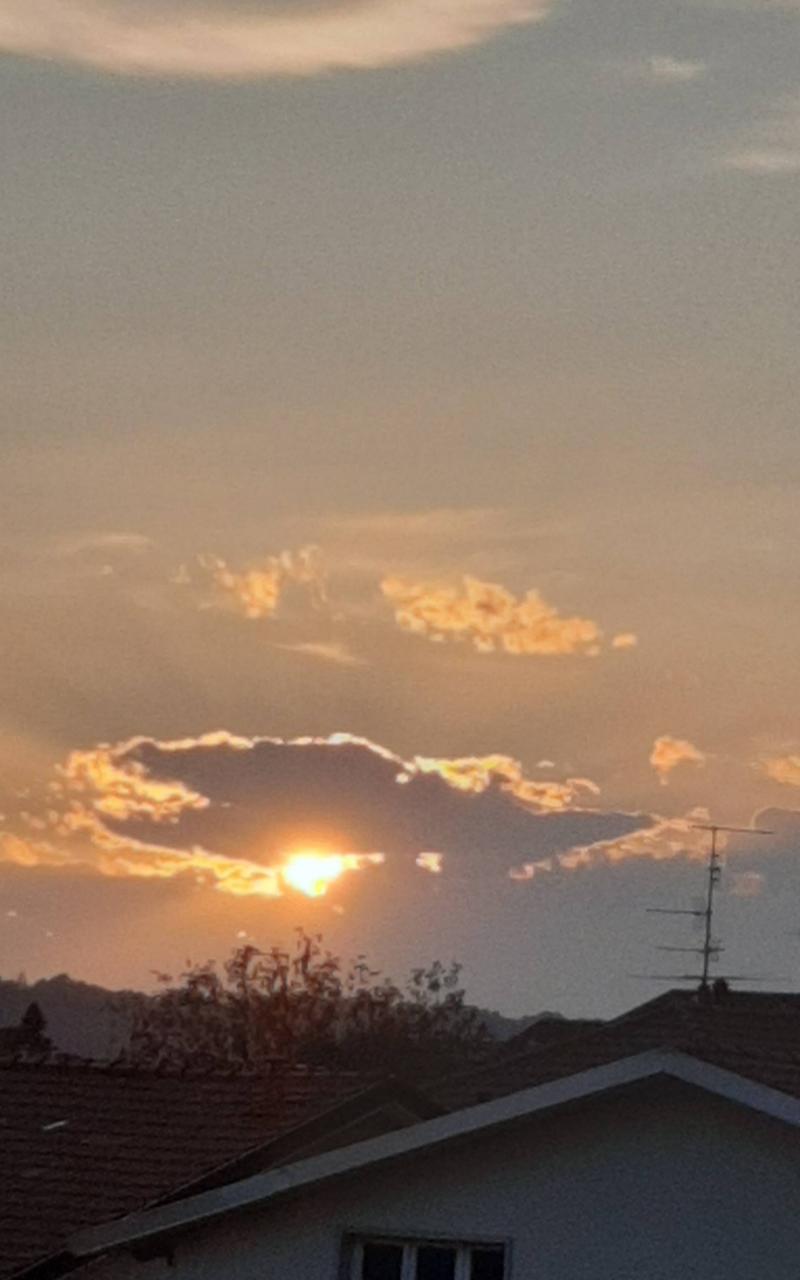 il sole al tramonto
