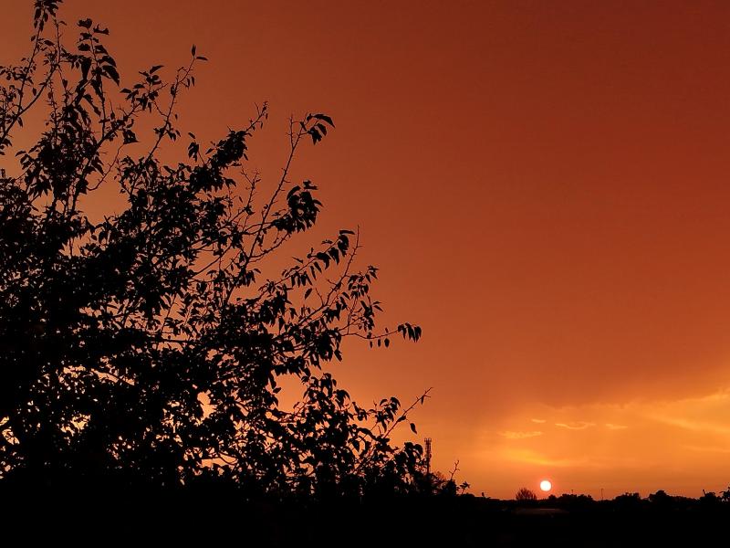pioggia al tramonto