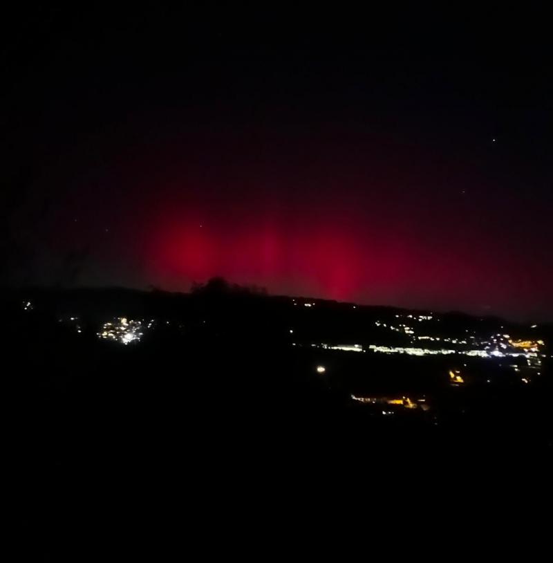 Aurora boreale da san Zeno di Arzignano