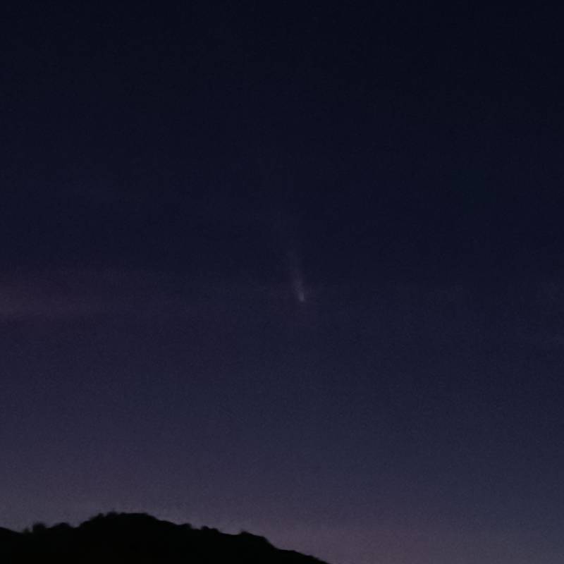 La cometa C2023 A3 fotografata da Taormina.