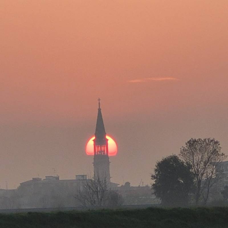 tramonto in mezzo ai due fiumi