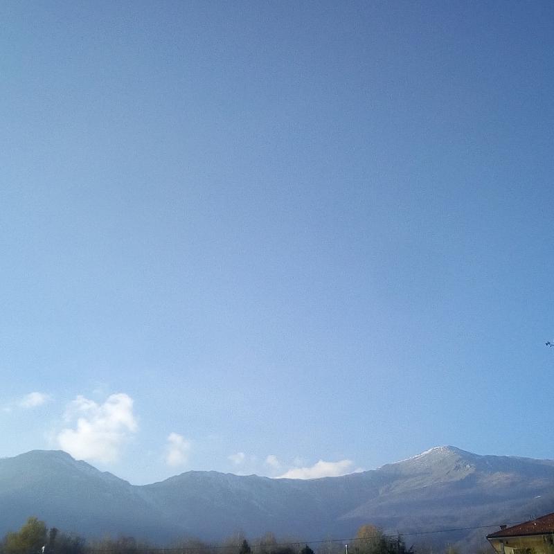 Sereno e bello e freddo tantissimo con nuvole