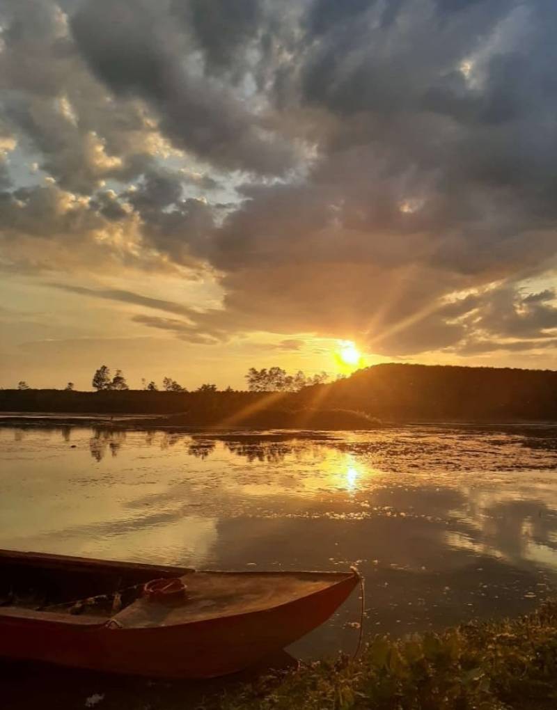tramonto sul po by katia