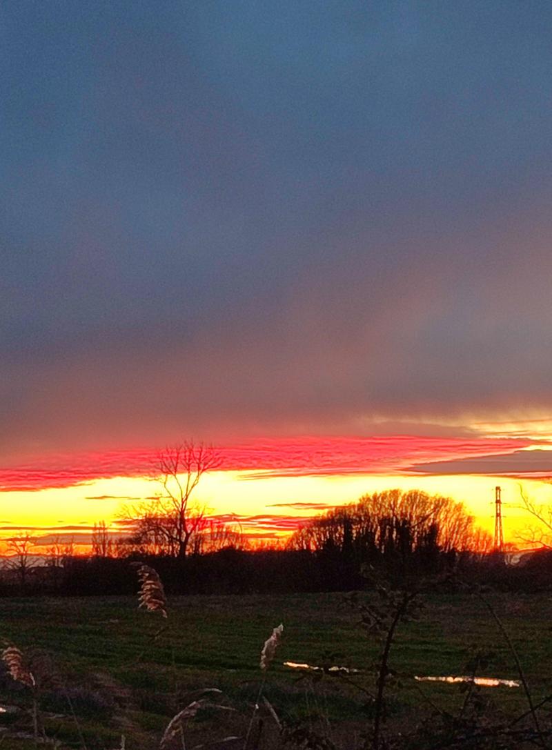 bellissimi colori del tramonto