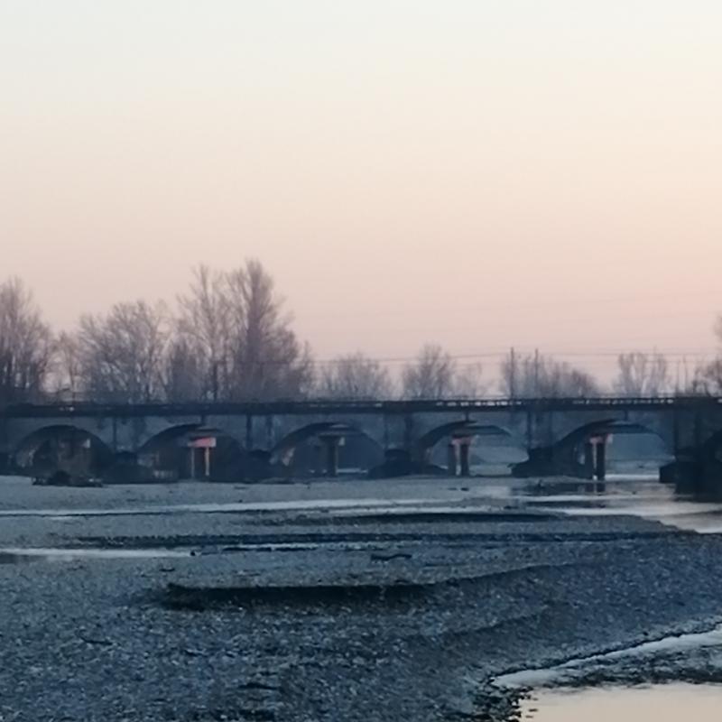 Ponte tra Bariano e romano sul fiume serio