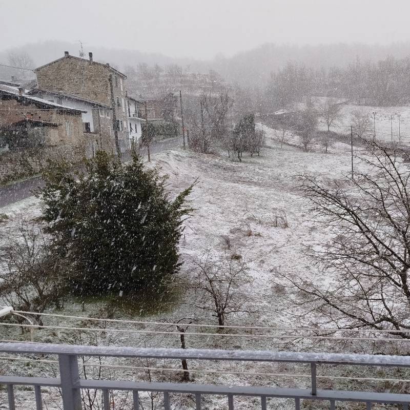 nevicata improvvisa dopo una giornata di sole