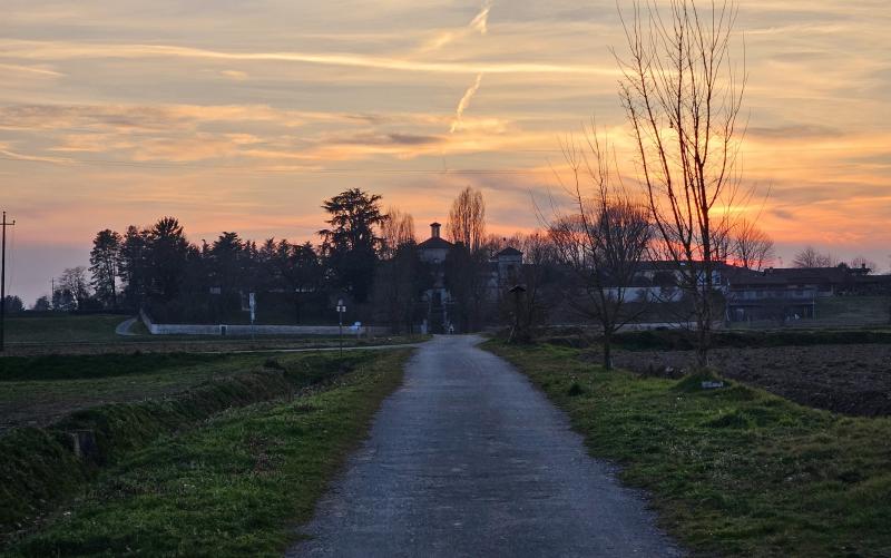 tramonto alla cascina picchetta