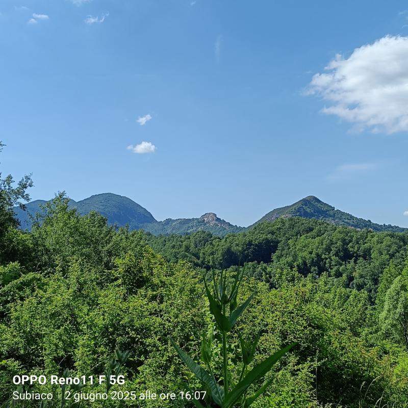 Bella serata da rocca santo stefano con vista rocca canterano