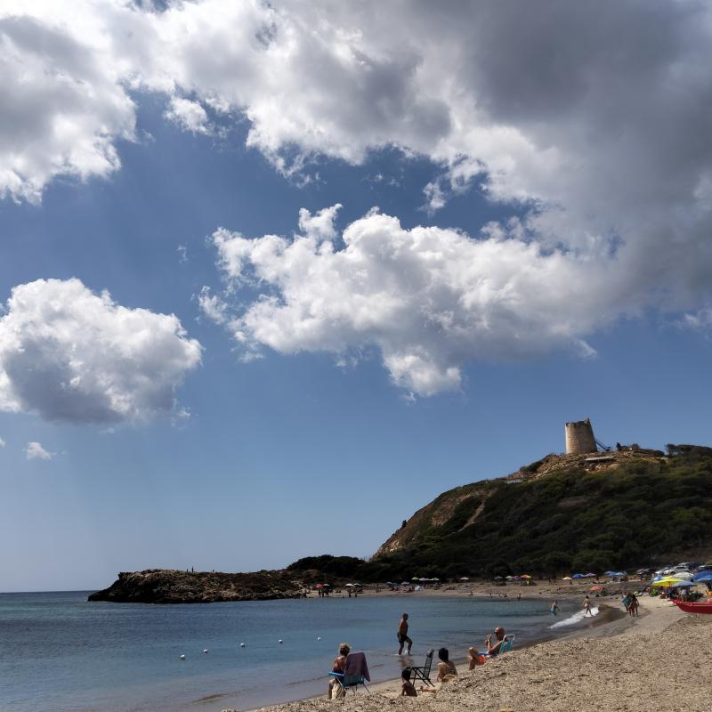 Spiaggia su porto