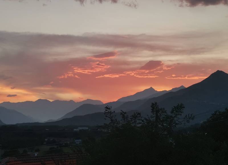 Almese all'imbrunire di Ferragosto