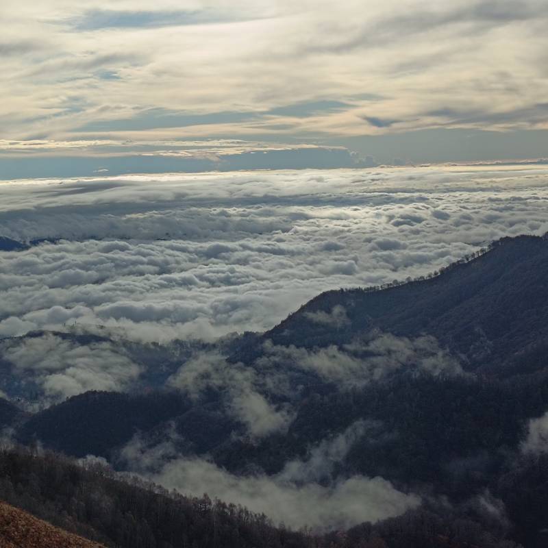 Pianura padana vista dal rifugio alpe sacchi