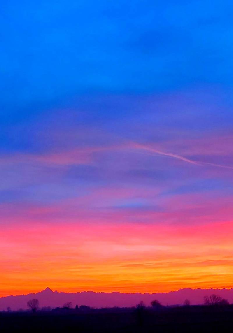 caldi colori del tramonto