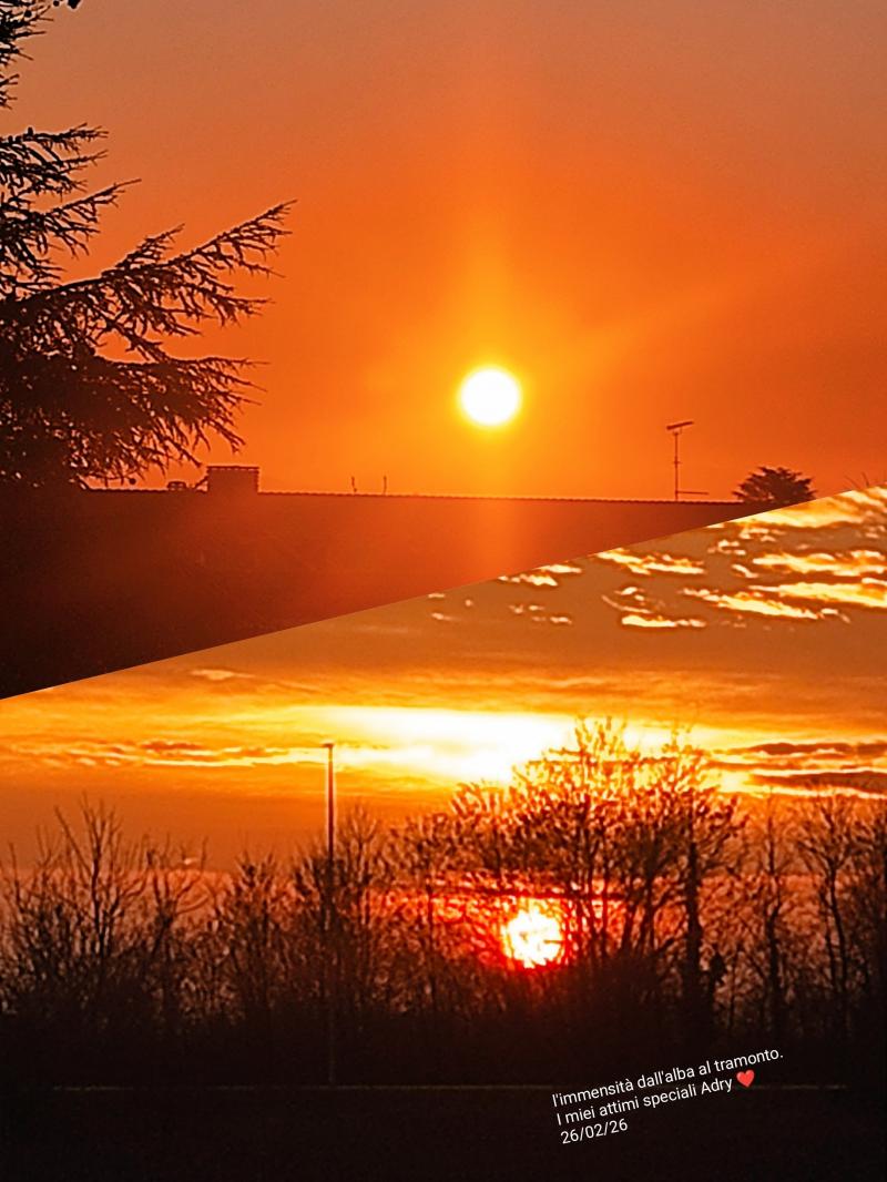 L'immensita' dall'alba al tramonto a Tavagnacco. i miei attimi speciali Adry