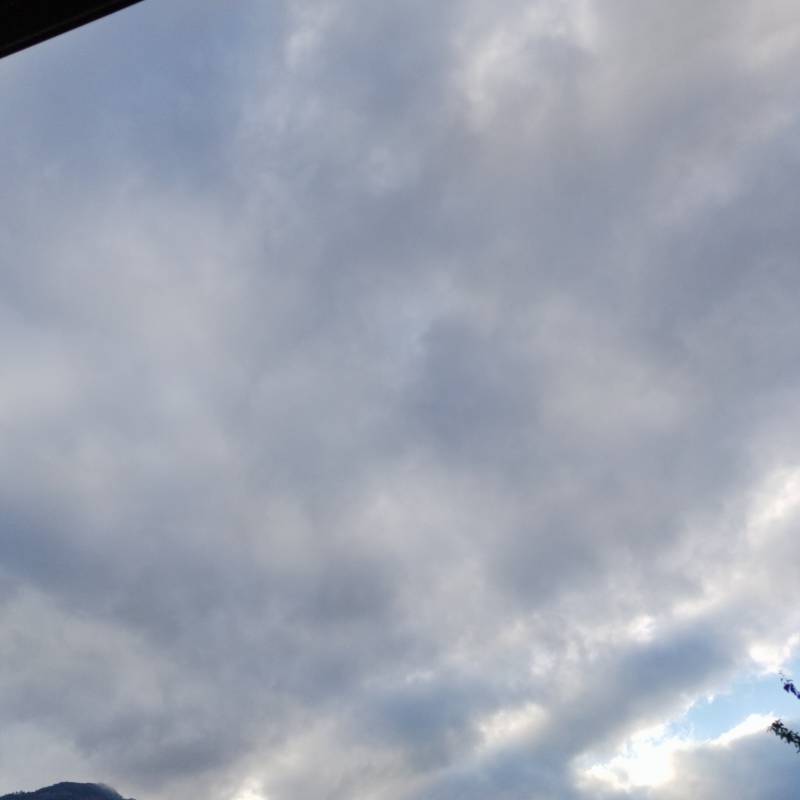 Nuvoloso ma per adesso senza pioggia forte