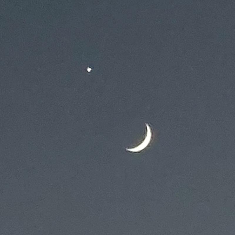 Luna e Venere da Roma il 17 giugno