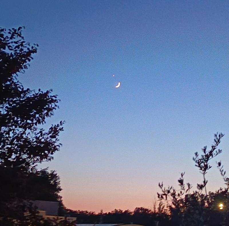la luna e venere