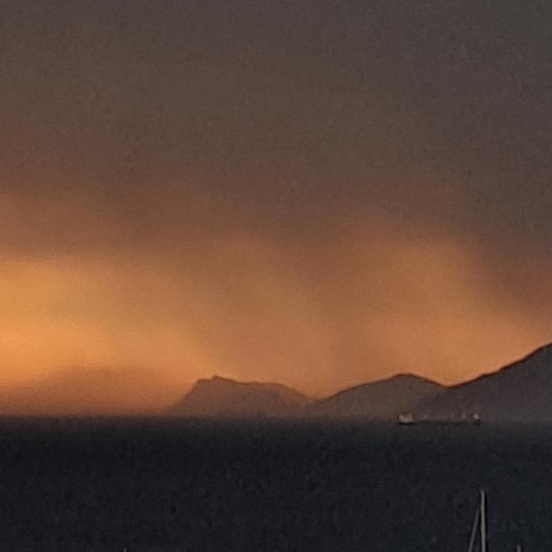 Temporale sulla costiera amalfitana
