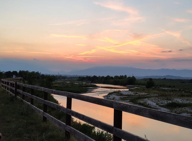 il piave al tramonto