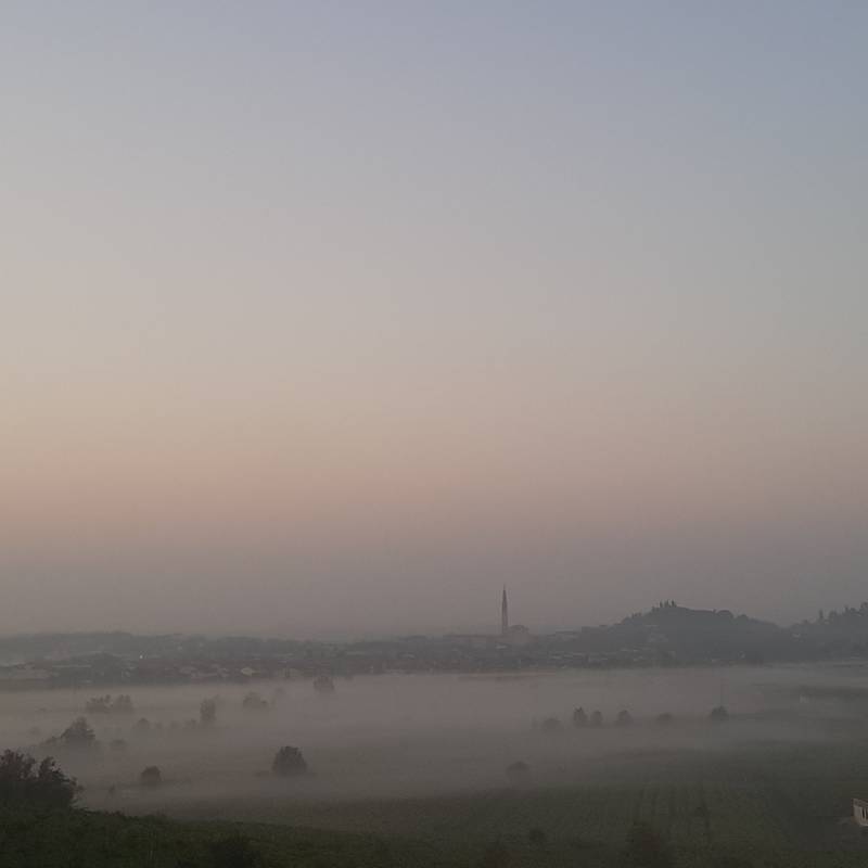 Foschia al mattino a monteforte d'alpone