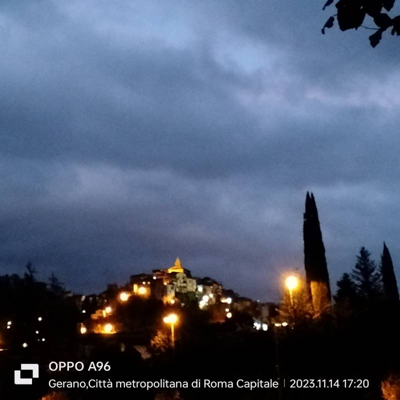 Serata nuvolosa a Gerano rm