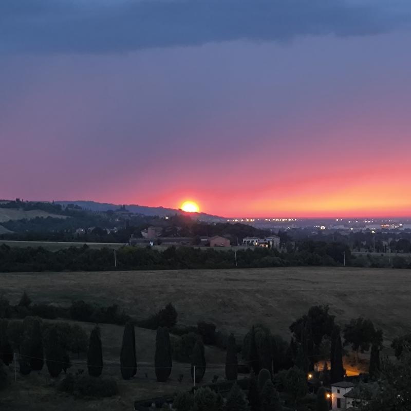 Temporale con tramonto
