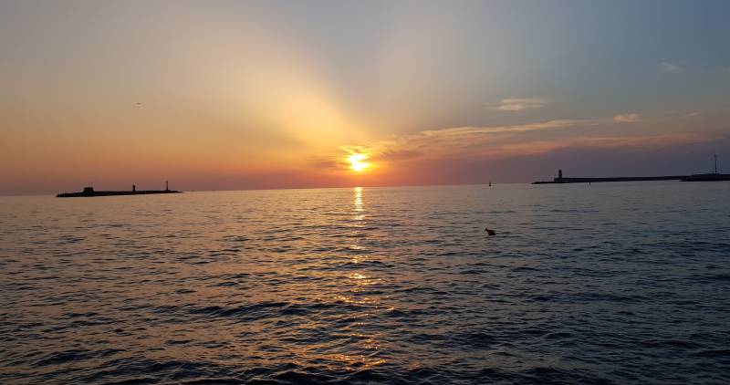 Livorno - tramonto dai bagni tirreno