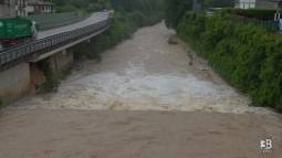 Forte maltempo al Nord Est: il torrente Leogra a Torrebelvicino: 