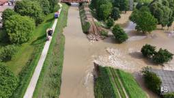 Nubifragio Veneto, drone su rottura argine canale Muson dei Sassi: 