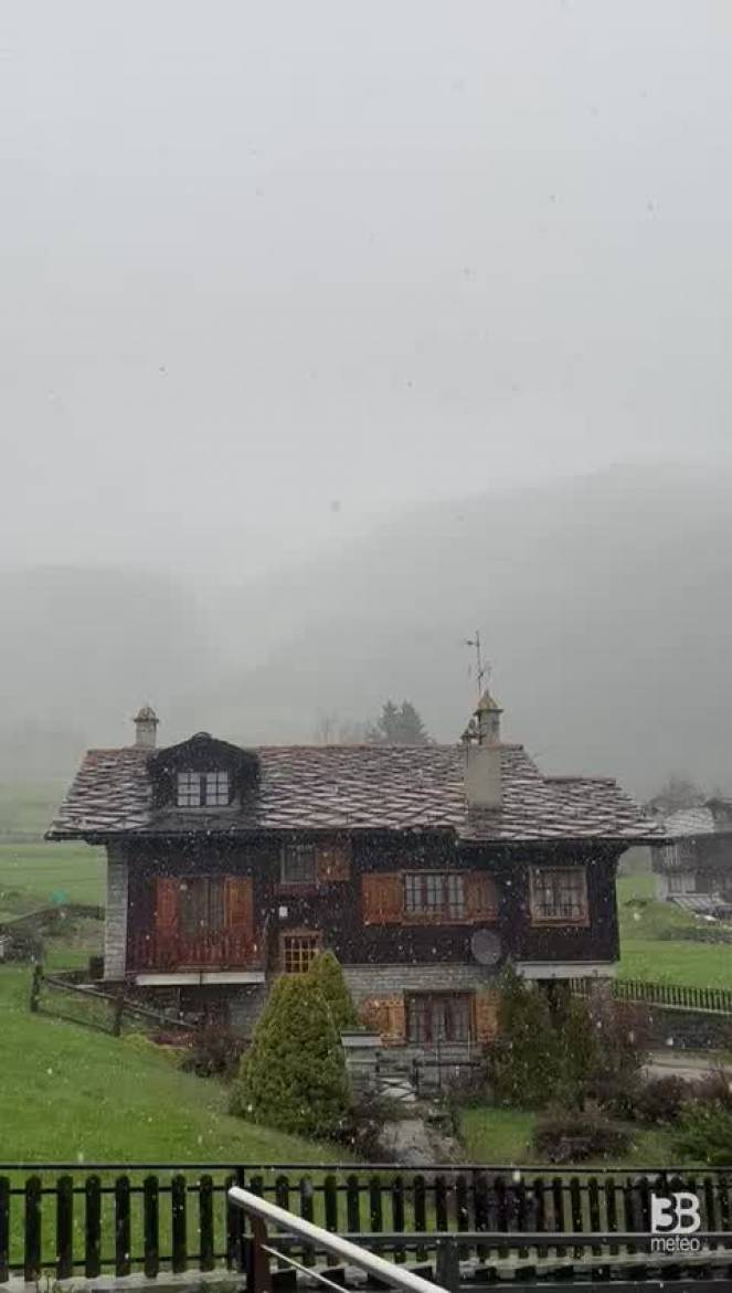 Cronaca meteo diretta - Valle d'Aosta, torna la neve fino a 1800m. La situazione sulla Valle di Cogne - Video