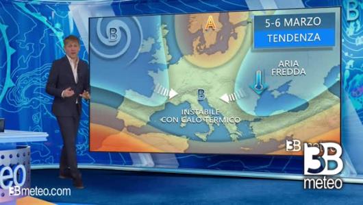 Tendenza meteo per l'inizio della prossima settimana