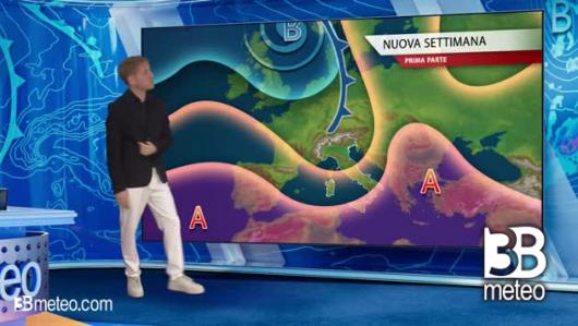 Tendenza meteo per l'inizio della prossima settimana