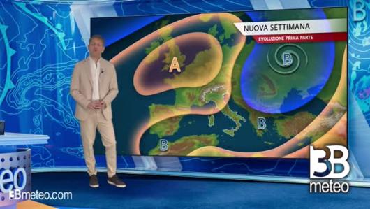 Tendenza meteo per l'inizio della prossima settimana