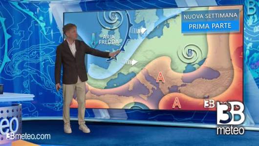 Tendenza meteo per l'inizio della prossima settimana