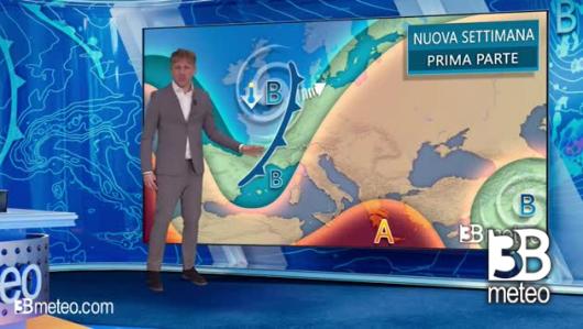 Tendenza meteo per l'inizio della prossima settimana