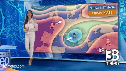 Tendenza meteo per l'inizio della prossima settimana