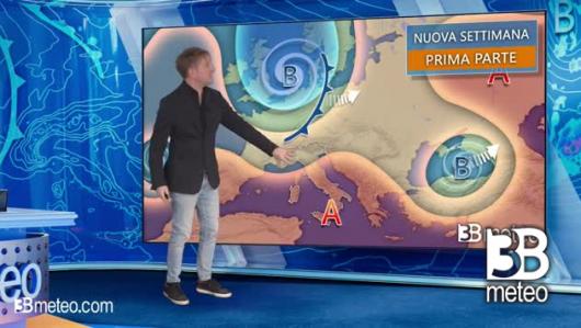 Tendenza meteo per l'inizio della prossima settimana