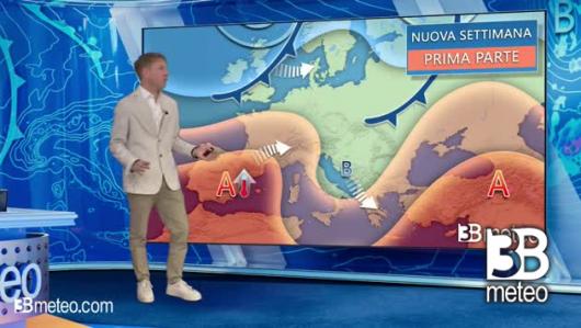 Tendenza meteo per l'inizio della prossima settimana