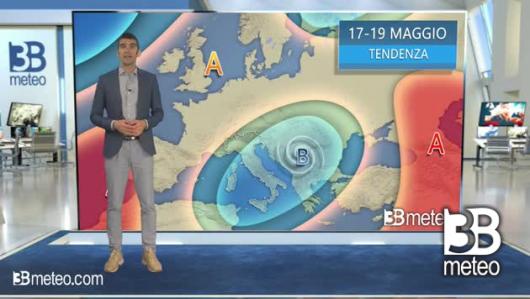 Tendenza meteo per i giorni dal 17 al 19 maggio