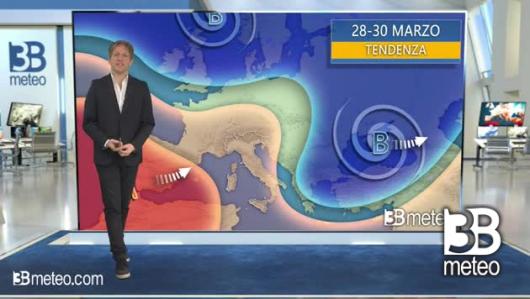 Tendenza meteo per i giorni dal 28 al 30 marzo