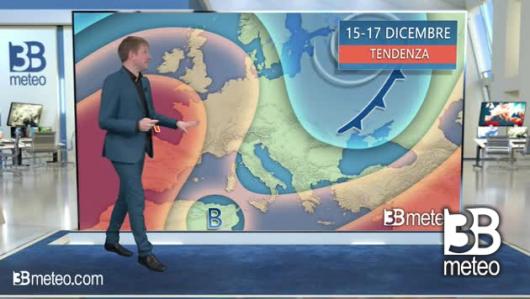Tendenza meteo per il weekend del 15-17 dicembre