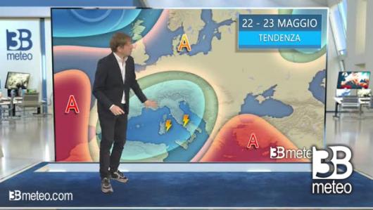 Tendenza meteo per i giorni dal 22 - 23 maggio