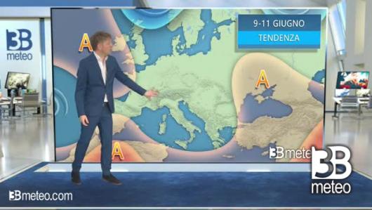 Tendenza meteo per il weekend del 9 - 11 giugno
