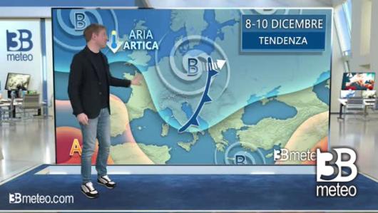 Tendenza meteo per il weekend 8-10 dicembre