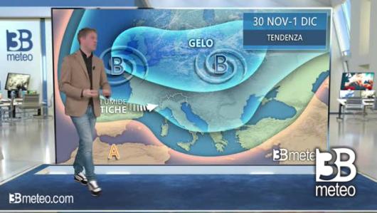 Tendenza meteo tra fine novembre e inizio dicembre