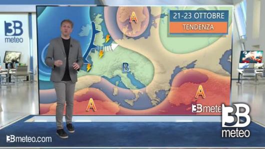 Tendenza meteo per i giorni dal 21 al 23 ottobre