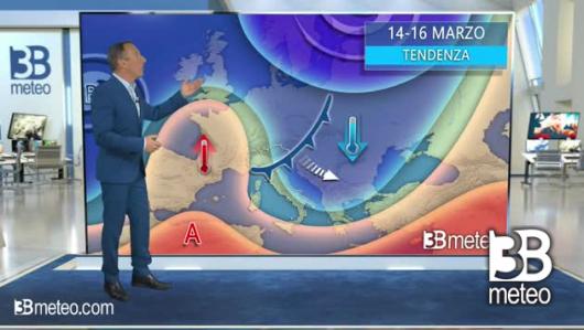 Tendenza meteo dal 14 al 16 marzo