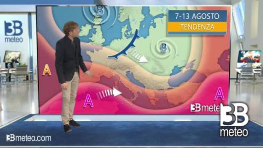 Tendenza meteo per il giorni dal 7 - 13 agosto