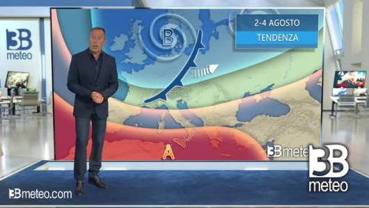 Tendenza meteo per i giorni dal 2 - 4 agosto